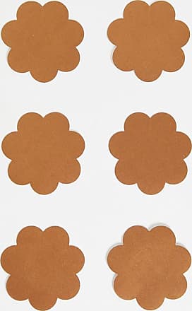 Fashionkilla adhesive 3 pack nipple covers in tan-Brown