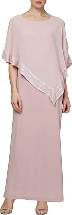 S.L. Fashions Womens Cape Dress, Faded Rose Long, 10