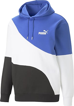 Puma Men's Pullover Double Down Hoodie Color Block Blue White Red  Size: XXL New!