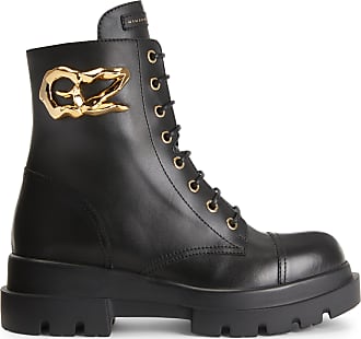 Luisaviaroma Women Shoes Boots Biker Boots 60mm Army Leather Biker Boots 