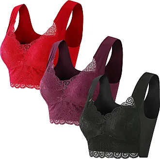 Padded Lace Bralettes for Women, Push Up Halter V Neck Sexy Spaghetti Strap  Bandeau Bras 1/3/5 Piece at  Women's Clothing store