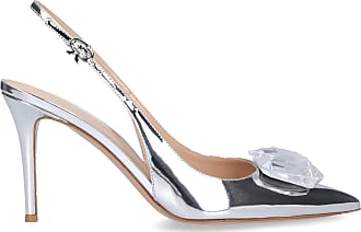 Gianvito Rossi Leder Vernice 85 Slingback-sandalen Aus Lackleder in Weiß Damen Schuhe Absätze Sandaletten 