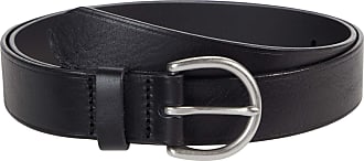 Madewell Pebbled Leather Covered Buckle Belt in True Black - Size L