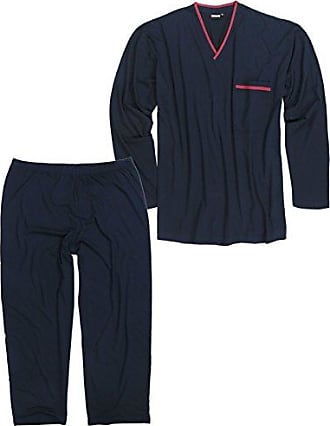 Adamo Fashion pyjama court col V bleu foncé grande taille