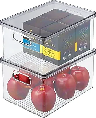 Boite hermetique rectangulaire pour refrigerateur/congelateur/four a micro- ondes Guzzini, col. Gris foncé