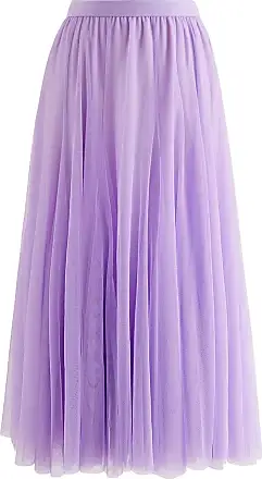CHICWISH Women's 3D Pinky Rose Mesh Tulle Elastic Waist Skirt at