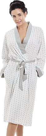 Camille Pink & Grey Pinstriped Lightweight Dressing Gown 