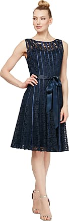 S.L. Fashions Womens Sequin Fit and Flare Dress, Navy Navy, 8P