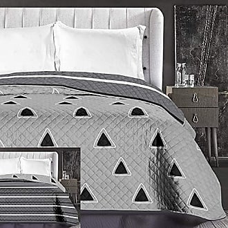 schwarz Stahl 200 x 220 cm DecoKing Bett/überwurf zweiseitig Steppung Paul Tagesdecke Polyester