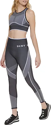 DKNY Women's Tummy Control Workout Yoga Leggings, Black