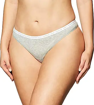 Calvin Klein Womens Motive Cotton Multipack Bikini Panty Large  Charcoal/White