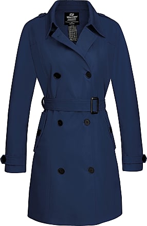 Womens Clothing Coats Raincoats and trench coats Mila Schon Wool Double-breasted Trench Coat in Blue 
