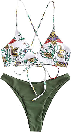 Farfetch Women Sport & Swimwear Swimwear Bikinis Bikini Sets Green Printed bikini set 