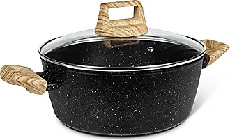 Michelangelo Stock Pot with Lid, 5 Quart Cooking Pot Nonstick, Granite Soup Pot with Lid, Induction Pot with Stay-Cool Handle, 5