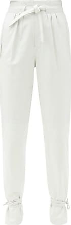 white tapered trousers womens