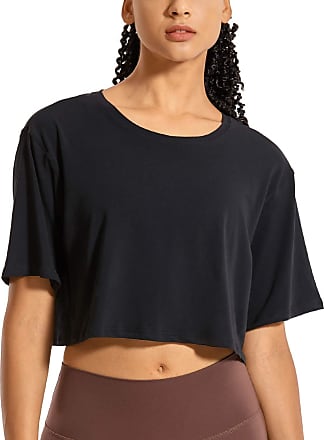 QinCiao Women's Long Sleeve Glitter Sequin Crop T-Shirt Top Workout Gymnastics Yoga Shirts 