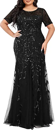 Ever-Pretty Plus Women's Glitter V-Neck Off-Shoulder Black Formal  Dresses for Women Plus Size Black US16 : Clothing, Shoes & Jewelry