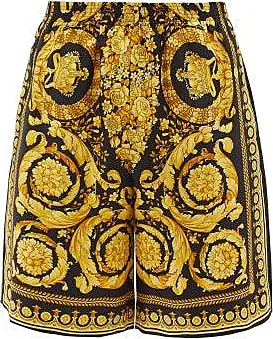 VERSACE Baroque printed silk-twill shorts