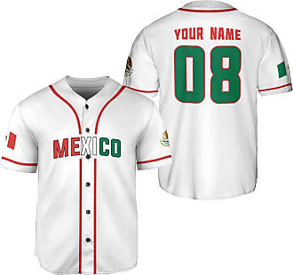  Personalized Name Mexico Baseball Jersey, Mexican Baseball  Jersey for Men Women, Mexicano Jersey, Mexico Flag Baseball Jersey (Mexico  1) 