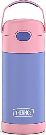 Snug Kids Water Bottle - insulated stainless steel thermos with straw  (Girls/Boys) - Pink Camo, 12oz