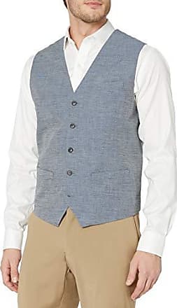 Perry Ellis Mens Linen Five Button Vest