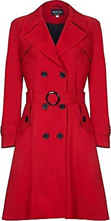 Pardessus Synthétique Antonelli en coloris Rouge Femme Vêtements Manteaux Manteaux longs et manteaux dhiver 