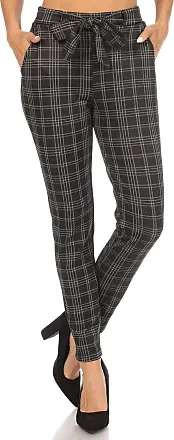 ShoSho Grid Multi Color Black Casual Pants Size XL - 52% off