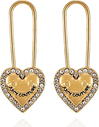  Juicy Couture Goldtone Heart Charm Stretch Bangle