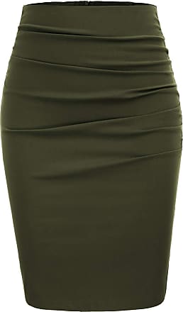 GRACE KARIN Womens Elastic Waist Stretch Bodycon Midi Wear to Work Pencil Skirt 