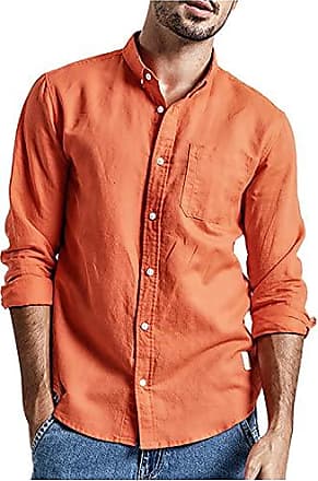Chemise de travail Bouton Down BIBOKAOKE Chemise à manches longues col en V avec laçage Style lin Vêtement de sport T-shirt fin Chemise d'été Respirant 