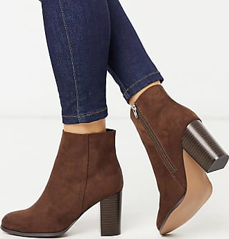 asos design reside heeled ankle chelsea boots