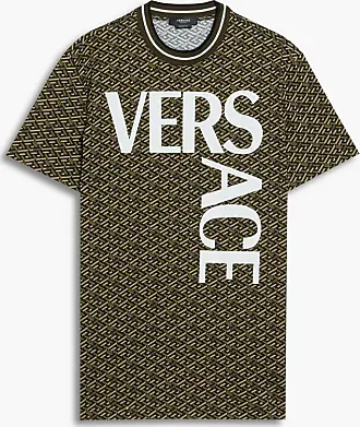 Versace Allover logo-embossed Cotton Towel Shirt - Farfetch