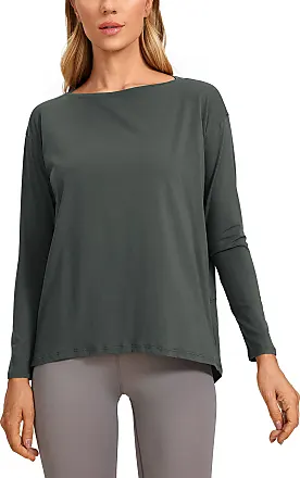  Long Sleeve Workout Shirts For Women Loose Fit-Pima