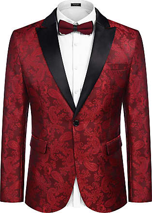 DGMJ Floral Tuxedo Blazer for Men Wedding Slim Stylish Jacquard Suit Dinner Jacket XZ066 