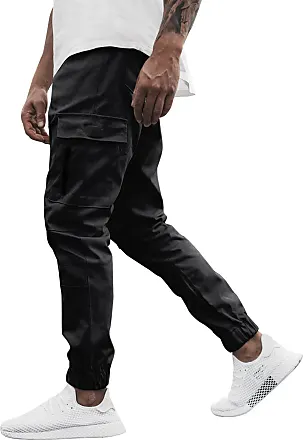Plus Size Casual Cargo Pants for Men with Multiple Pockets and
