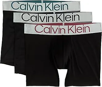 Calvin Klein Men's Steel Micro 3 Pack Boxer Briefs, Black/Black