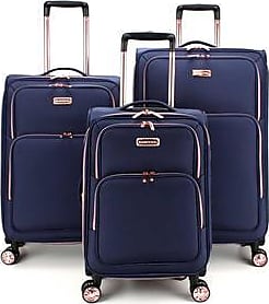 it navy and rose gold suitcase