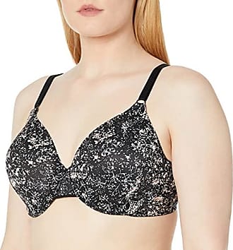 Warner's Womens This is Not a Bra Tailored Underwire Bra, Black Endless Summer Print, 34DD