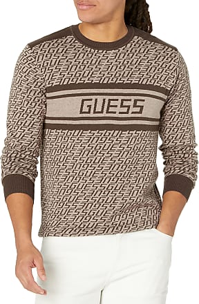  GUESS Men's Long Sleeve Logo Jacquard Knit Crew : GUESS:  Clothing, Shoes & Jewelry