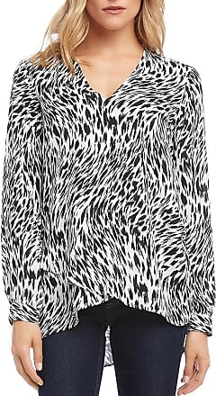 Karen Kane Womens Black Drapey Crossover Blouse Top Shirt XS BHFO 1078