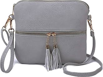 LeahWard Women's Cross Body Messenger Bag Tassel Faux Leather Shoulder Handbags 