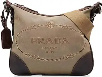 Prada Re-Nylon schoudertas met leren details • Bronsgroen • de