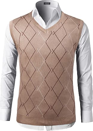 COOFANDY Mens Casual Sweater Vest Lightweight V-Neck Solid Knit Vest 