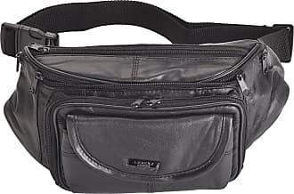 Lorenz Unisex Crinkle Nylon Bum Bag Money Belt Pouch Several Zip Compartments