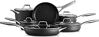  Calphalon 10-Piece Pots and Pans Set, Nonstick Kitchen Cookware  with Stay-Cool Stainless Steel Handles, Dishwasher and Metal Utensil Safe,  PFOA-Free, Black : Clothing, Shoes & Jewelry