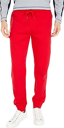 red lacoste sweatpants