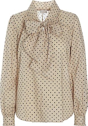 Chiffon Bluse mit Schleife Blogger gepunktet Gr 34 36 XS Mode Blusen Transparenz-Blusen 
