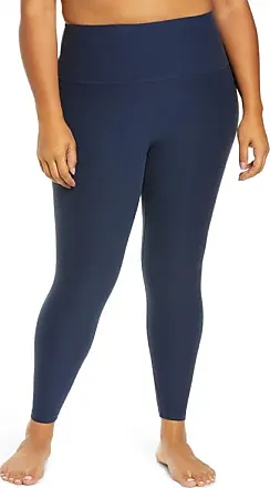 Spacedye Outlines High Waisted Midi Legging - Navy/Red – Game Set