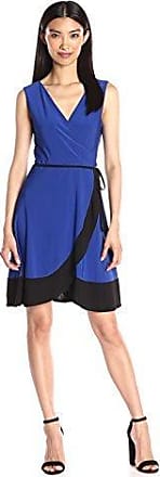 Star Vixen Womens Plus-Size Sleeveless Surplice Bodice Tulip Wrap Skirt Short Dress 