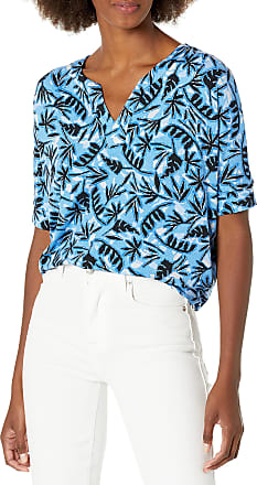 NIC+ZOE Women's Tie Dye Denim Shirt, Blue Multi, XXL at  Women's  Clothing store